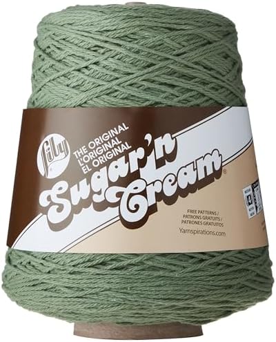 Lily Sugar'n Cream Cone Cotton Yarn for Dishcloths, Sage