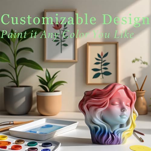 3D Face Resin Casting Molds, Head Planter Silicone Molds for Epoxy