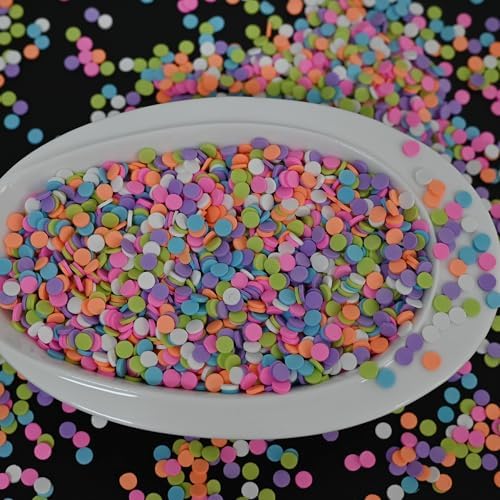 LIKETURE Fake Sprinkles 110G Non-edible Polymer Clay Sprinkles Fake Candy Sprinkles Slime Sprinkles Faux Sprinkles for Resin Slime Add Ins Plastic Sprinkle Nail Art Shaker Card Filler (Brown)