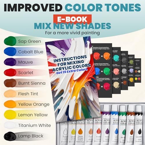 4 Painting Kits for Couples' Date Night, Sip and Paint Kit for Adults
