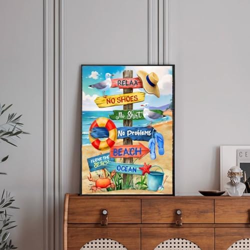 Artykapby Diamond Art Kits for Adults Beach,Beach Diamond Painting12x16inch