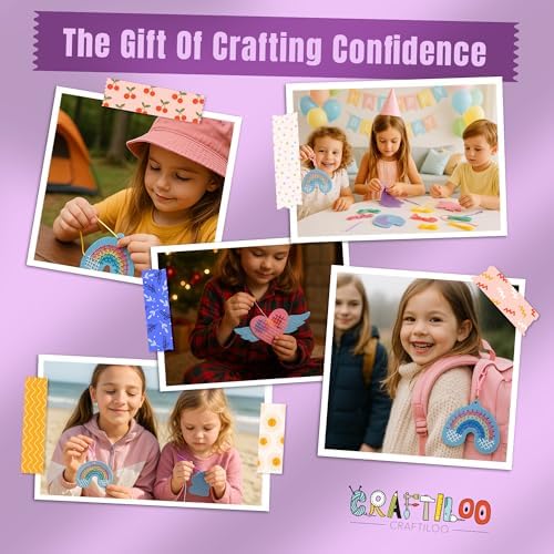 Unicorn Cross Stitch Kit for Kids Ages 6-12 - 4 Felt Beginner Projects
