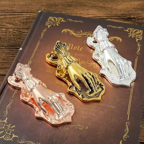 Lady's Hand Shaped Metal Clip Page Holder VintageAccessory for Journaling & Traveler's Notebooks Bullet JunkJournal Clip Decorative Clips Gifts for Book Lovers,Journalers,Woman Writers Silver