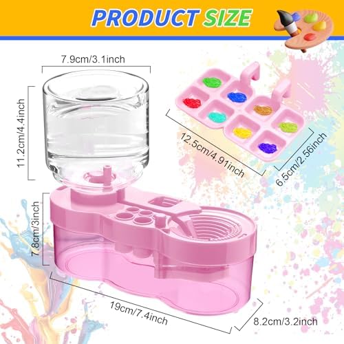Upgraded Paint Brush Cleaner Tool,Brush Rinser Cup Painting Running Water Circulation Art Supplies for Acrylic,Watercolor and Water Based Creative Gift for Adult Artist Beginner and Painter