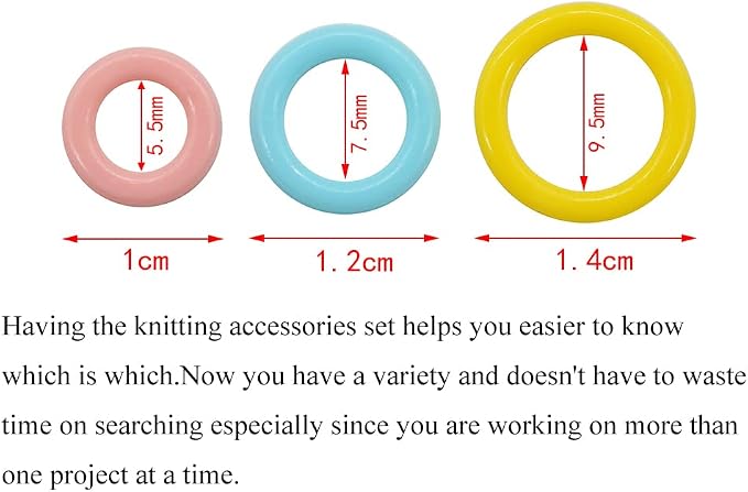 Hahiyo Knitting Accessories Set with Storage Box Needles Stitch Holders Markers Unpicker Crochet Beginner Experienced Stitchers Kit 69 Pieces in One for Sweaters Socks Yarn Sewing Crochet Embroidery
