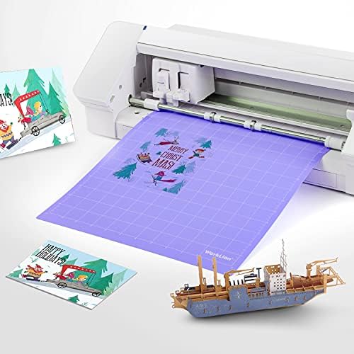 Cutting mat 12x12 Compatible With Silhouette Cameo 4/5/3/2/1(6 mats-4 Standard Adhesive,1Light Adhesive, 1Strong Adhesive) Adhesive Cutting Mat for Crafts, Quilting, Sewing, Scrapbooking and All Arts