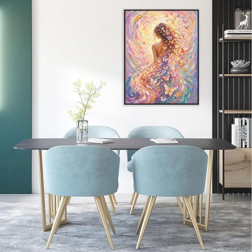 Woman Paint by Numbers Kit for Adults, DIY Oil Painting Canvas 16x20inch