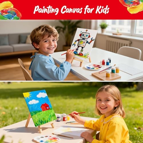 Canvas Boards for Painting - 56 Pack, 8x10 Inch Panels, 100% Cotton White | Blank Canvas Art Supplies for Acrylics, Oil, Watercolor, Tempera Paints