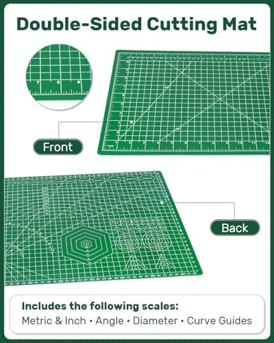 Self Healing Cutting Mat, 11" x 17", Double-Sided Rotary Cutting Mat for Sewing, Quilting, Scrapbooking & Craft, Craft Cutting Board for Hobby Use(A3)