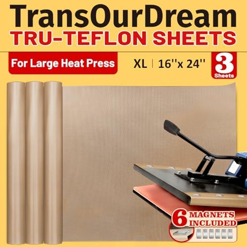 TransOurDream 3 PTFE Teflon Sheets, XL 16 x 24"
