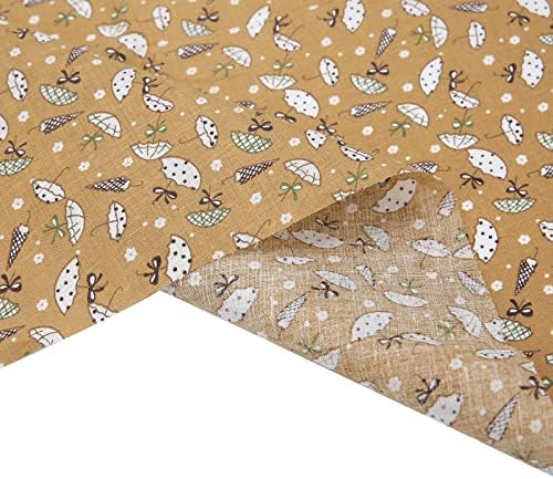 Cotton Fabric DIY Making Supplies Quilting Patchwork Fabric Fat Quarter Bundles DIY for Quilting Cotton Patchwork Cushions (Brown, 20" x 20")