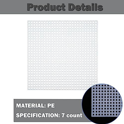 Allazone Plastic Mesh Canvas Sheets for Embroidery - 53 PCs, Square Mesh, Knit & Crochet Projects