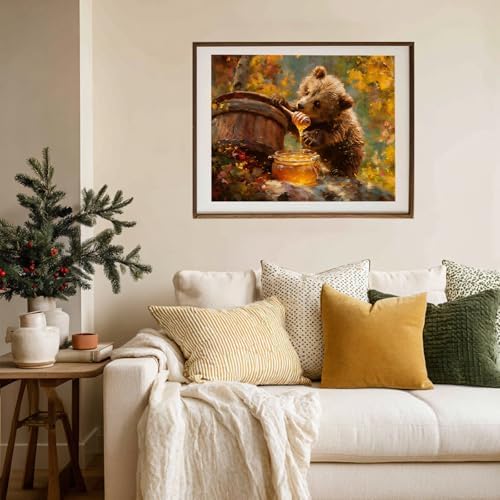 XTCIXAL Paint by Numbers Kit for Adults, Bear, 16X20 Inch