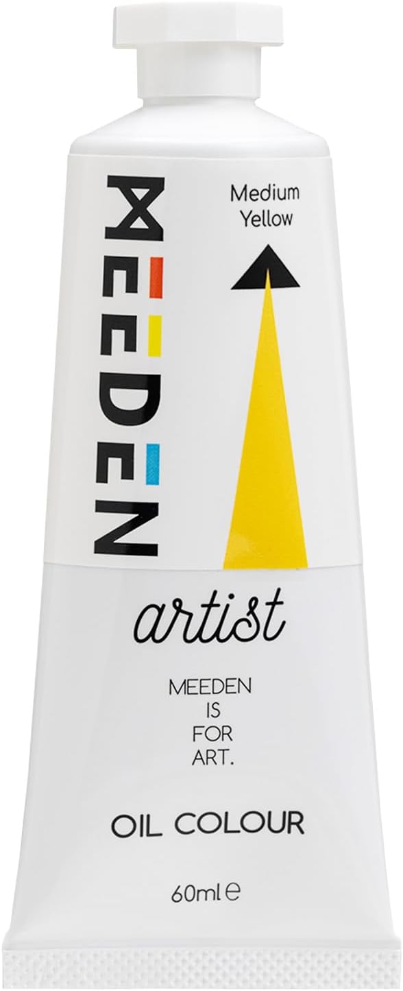 MEEDEN Artist Grade Oil Paint: Medium Yellow - 60ml/2oz Tube | Professional Art Paints and Supplies for Canvas Painting