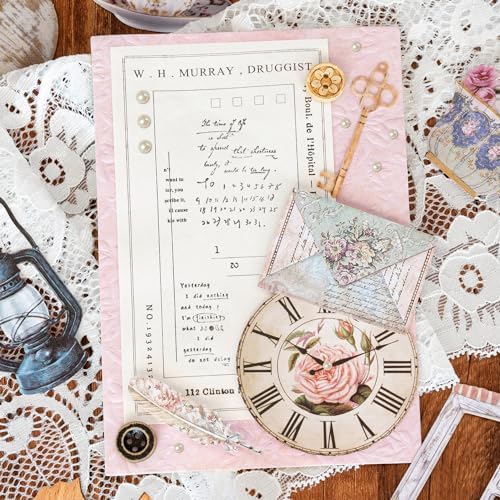 Mayplous 2-Pack Vintage Scrapbook Sticker Set – Sewing Themed Die-Cut Decal & Journal Stickers with Cord, Bowknot & Button for Junk Journals, Handicrafts & Decoupage (Michelle)
