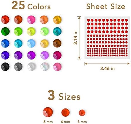 4125 PCS Self Adhesive Rhinestone Stickers, Nicpro Bling Gem Stickers