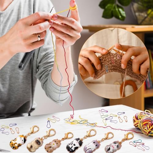 306 Pcs Stitch Markers, Metal Stitch Markers for Crocheting, Metal Safety Pins for Knitting and Crocheting