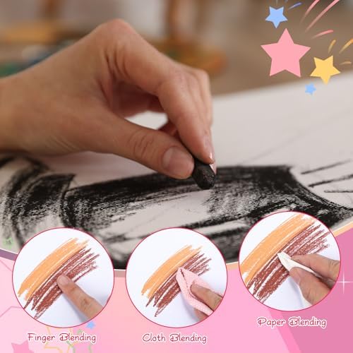 Watersay 48 Pcs Soft Chalk Pastels Set Soft Pastel for Artists Square Sketch Chalk Non-toxic Artist Pastel Sticks for Professional Artists Students and Art Lovers(Sketching Colors,60×8×8mm)
