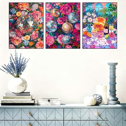 Benjenes 3Pack Diamond Painting Kit for Adults – Disco Ball Design Art Set