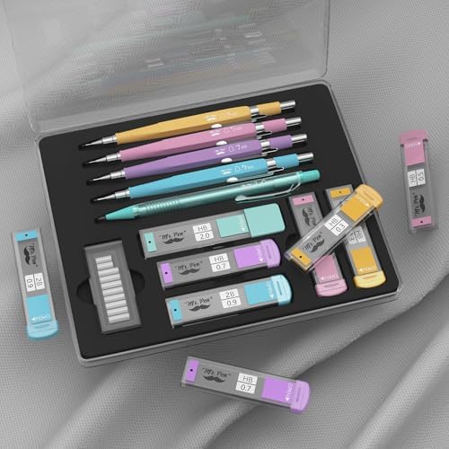 Mr. Pen- Pastel Mechanical Pencil Set, 5 Mechanical Pencils (0.3, 0.5, 0.7
