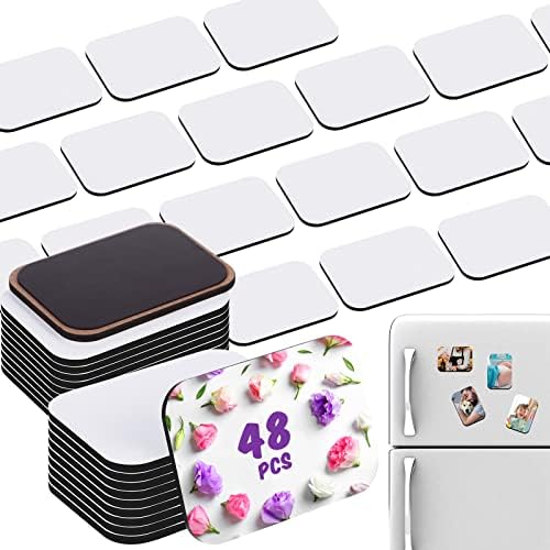 Xuhal 96 Pack Thick Sublimation Magnet Blank Bulk Refrigerator Magnet