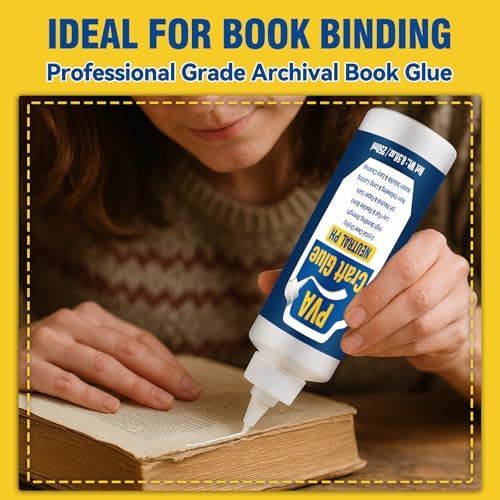 AstraVox PVA Glue Book Binding, White Acid-Free PH Neutral PVA Adhesive