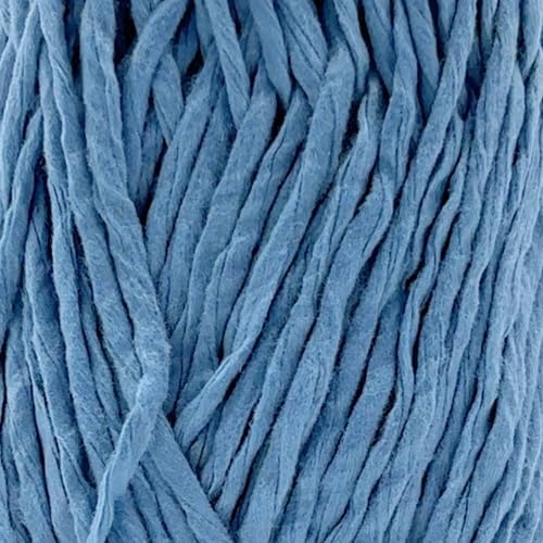 S Sensy Softee Raffia - Polyester Raffia Yarn 5 Skeins Blue 109 Yards 4 oz
