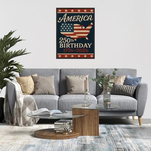 NWQZBYHT 5D Diamond Painting Kits for Adults,American 250 Th Birthday Diamond Art Kits for Adults,Round Full Drill Diamond Dots DIY American Flag Gem Painting Picture Crafts Home Wall Decor 12x16 Inch