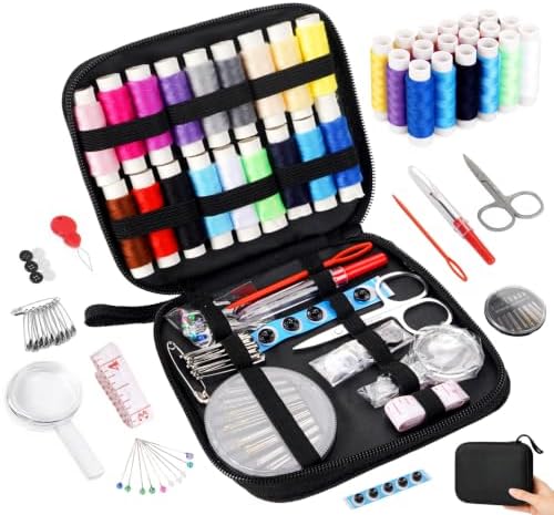 StiVerse 130 Pcs Mini Sewing Kit for Adults, Needle and Thread Kit