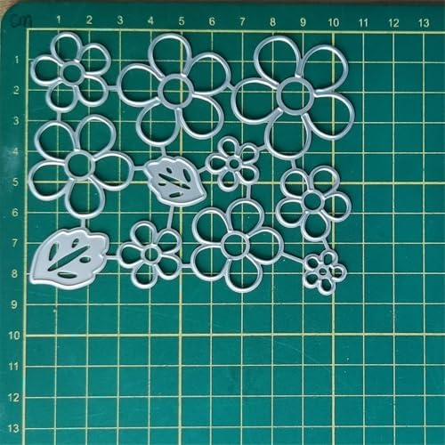 Scrapbooking Die-Cuts for Card Making, Christmas Metal Cutting Dies, Paper Craft Punch Template, Background Embossing Stencils, DIY Album Décor (Flower A)
