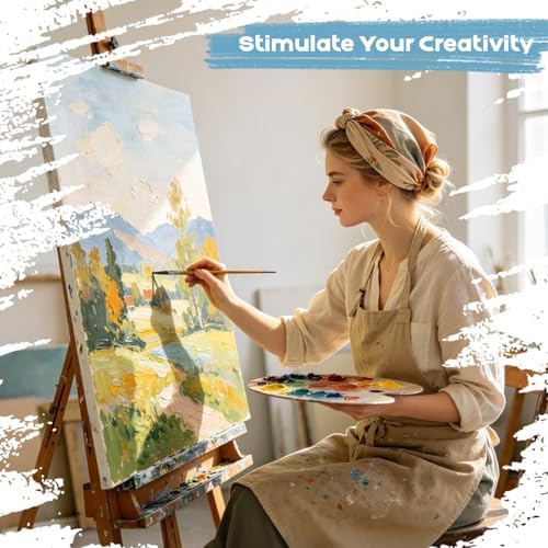 Stretched Canvas for Painting 24x36 Inch Large Canvases for Painting 2 Pack Cotton Big Blank Canvas for Oil Paint Acrylics Pouring Pour Painting Watercolor Tempera