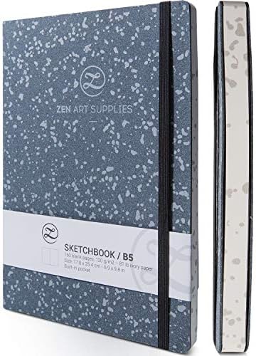 ZenART B5 (7x10) Travel Artist Small Sketchbook/Drawing Book - 120GSM 160P