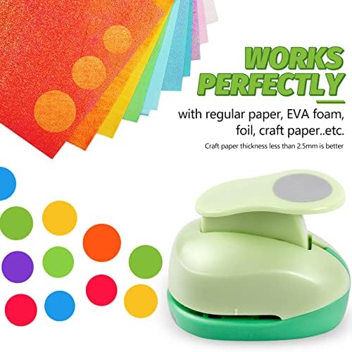 UCEC Paper Punch, 3 Inch XL Size Circle Punch Large Hole Puncher Paper Circles Craft Puncher Handmade Paper Punches for Crafting Scrapbooking Cards Arts Fun Projects Back to School Supplies
