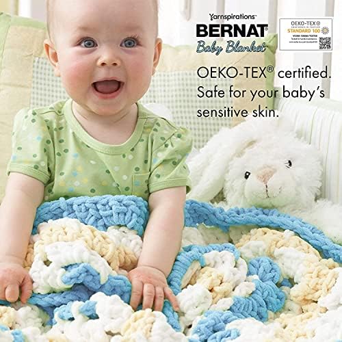 Bernat Baby Blanket 300g Baby Grays Yarn - 1 Pack of 300g/10.5oz - Polyester - 7 Super Bulky - Knitting/Crochet