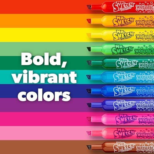 Mr. Sketch Scented Markers, Chisel Tip, Assorted Colors, 14 Count - Fun for Kids, Coloring, Spark Creativity, Arts & Crafts