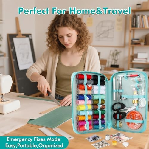198pcs Sewing Kit for Adults, Mint