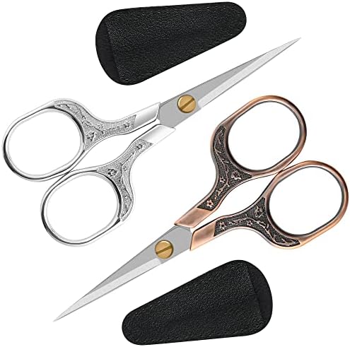 embroidery scissors-Glexal 5 Inch Precision Scissors-2 pack,small razor Sharp Blade Shears for craft Crochet sewing school paper cutting…
