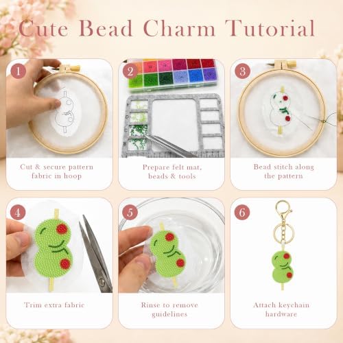 LYDZTION 11600Pcs Bead Embroidery Kit for Beginners DIY Craft with Tools