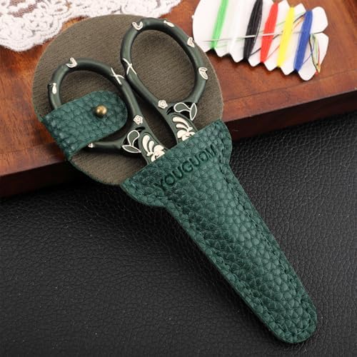 YOUGUOM Crochet Stitch Scissors with Cover, Small Crafting Shears