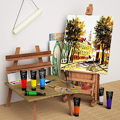 GOTIDEAL Acrylic Paint Champagne Flesh Tubes(120ml, 4.1 oz) | Non Toxic, Non Fading, Rich Pigments,for Painters, Adults & Kids,Ideal for Canvas Wood Clay Fabric Ceramic Craft Supplies