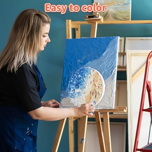 JMIATRY 10PCS Round Canvases for Painting 8 Inch, Circle Canvas Boards