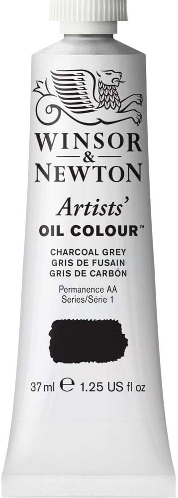 Winsor & Newton Artists' Oil Paint, 37ml Tube, Charcoal Grey