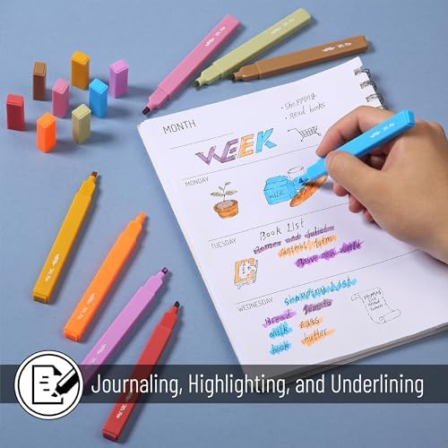 Mr. Pen- Aesthetic Highlighters No Bleed, 8 Pack, Assorted Colors | Chisel Tip, Cute Highlighters Assorted Colors for Journaling, Highlighting, Underlining, Fast Dry, Back to School Supplies