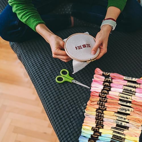 18 Skeins Colorful Needlepoint Embroidery Thread Floss for Sewing