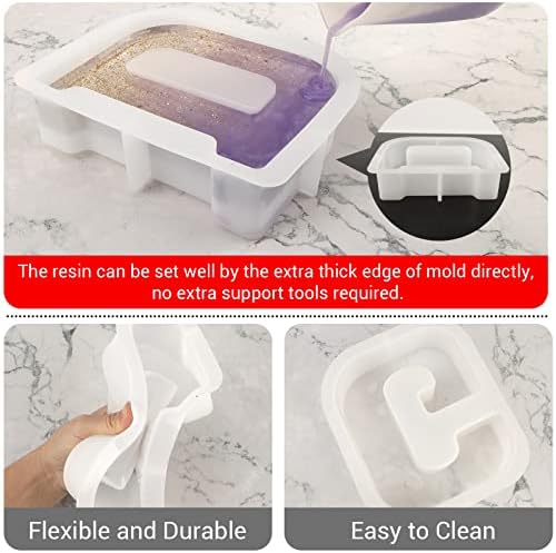 Gartful 7 Inch Large Letter Molds for Resin, 3D G Capital Alphabet Epoxy Resin Mold, A to Z Thick Resin Letter Molds for Making Letters, Word Sign Art, DIY Crafts, Making Cake, Party Home Decor