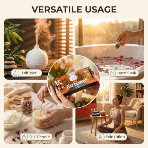 CAKKI Autumn Essential Oils for Diffusers for Home, 6 Fall Scents, 6x10 ml
