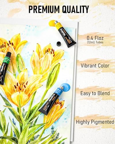 Nicpro 36 Colors Watercolor Paint Set (12ml/0.4oz Tube) for Adults, Artist