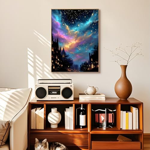 Diamond Art Kits for Adults, Starry Sky Diamond Painting Kit, 12 x 16 Inch