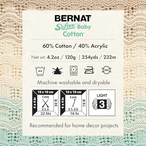 Bernat Softee Baby Cotton YARN, Dusk Sky