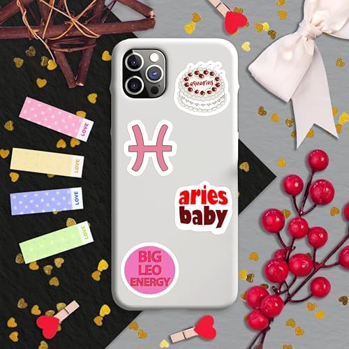 100Pcs Astrology Stickers for Water Bottle, Laptop - Zodiac Stickers - Astrology Gift, Party Decoration - Mystical Decals - Gift for Women & Men